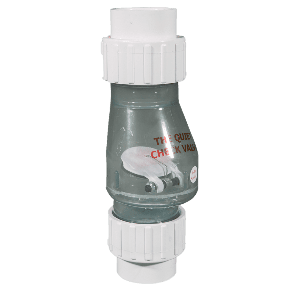 See thru chjeck valve with quiet operation